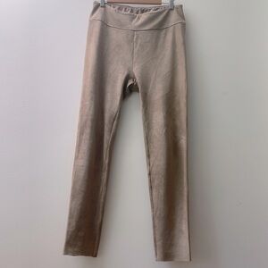 Taupe Faux Suede Leggings